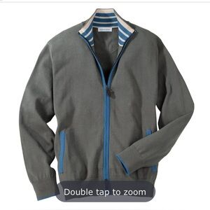 Bullock & Jones Gray and Blue Jacket Sweater